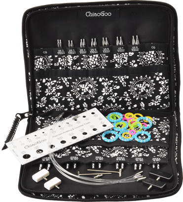 ChiaoGoo SPIN 5 in (13cm) Bamboo Interchangeable Knitting Needle Sets, Complete