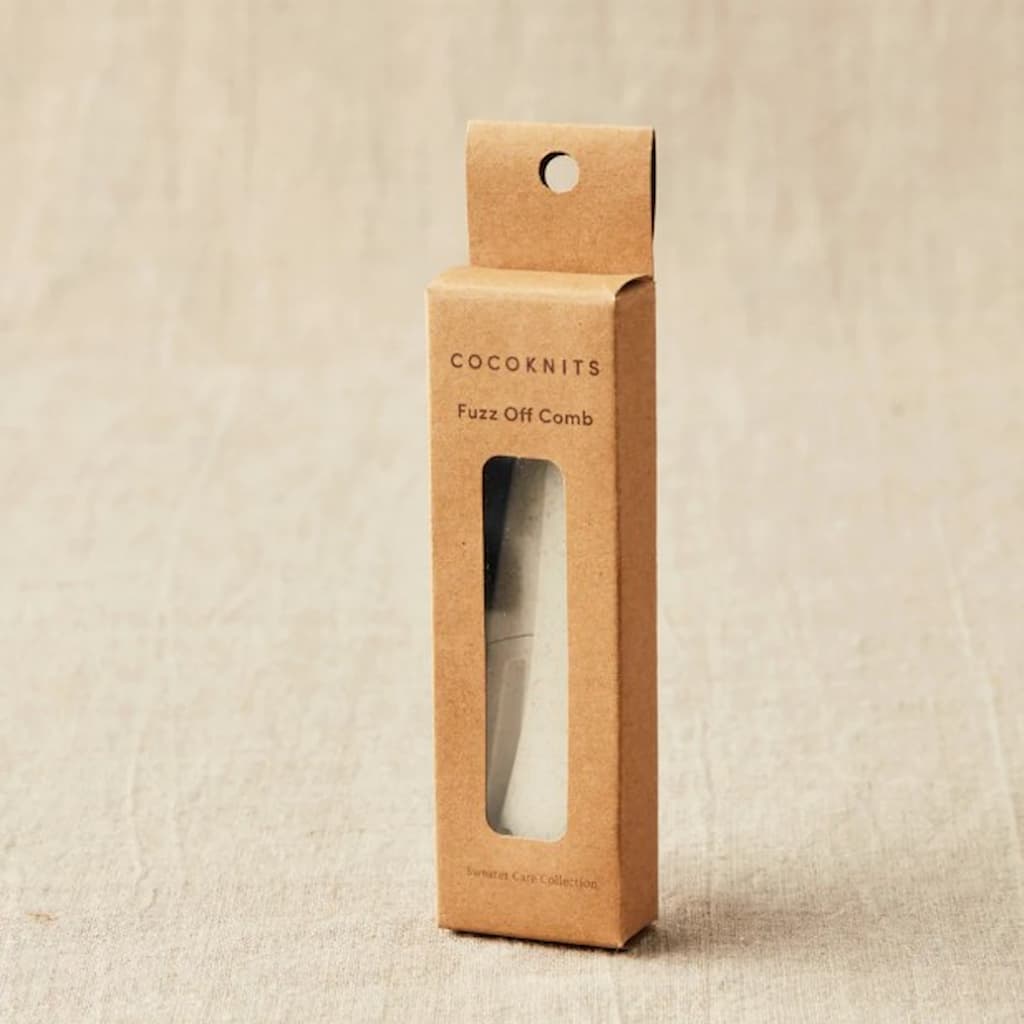 Cocoknits Fuzz Off Comb in its packaging