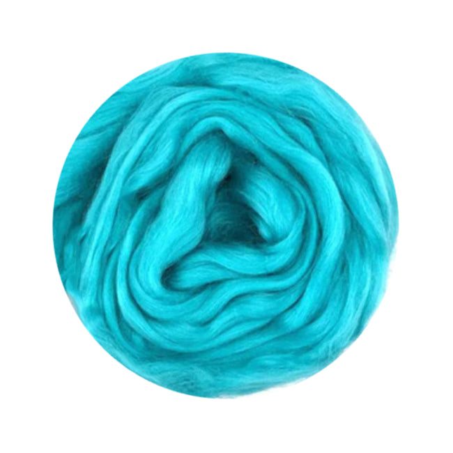Color Abalone. A turquoise blue shade of dyed bamboo top.