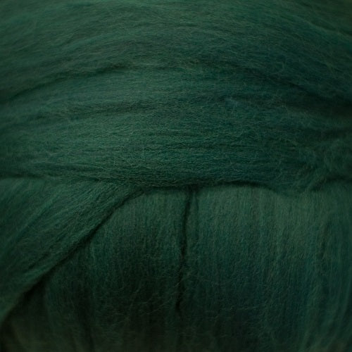 Color Tartan. A dark green blue shade of solid color merino wool top.