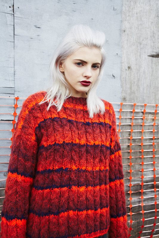 Conway + Bliss for Debbie Bliss Elektra Cable Sweater Pattern - Paradise Fibers