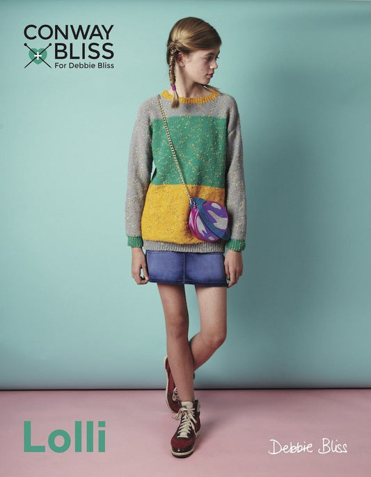 Conway + Bliss for Debbie Bliss Lolli Colour Block Sweater Pattern - Paradise Fibers