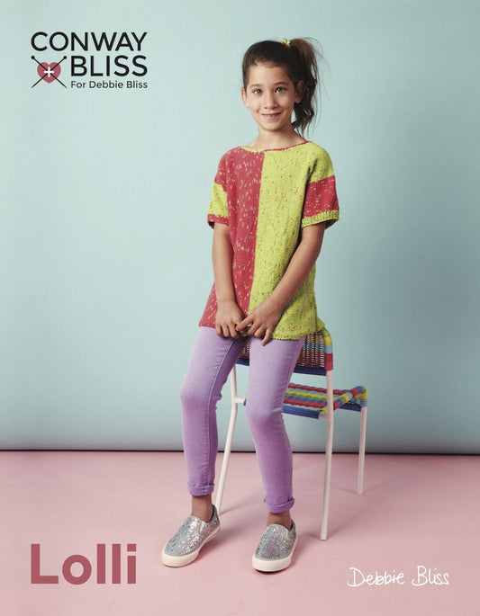Conway + Bliss for Debbie Bliss Lolli Sideways Knitted Top Pattern - Paradise Fibers