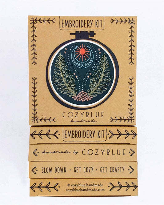 Cozyblue Blue Moon Embroidery Kit - Paradise Fibers