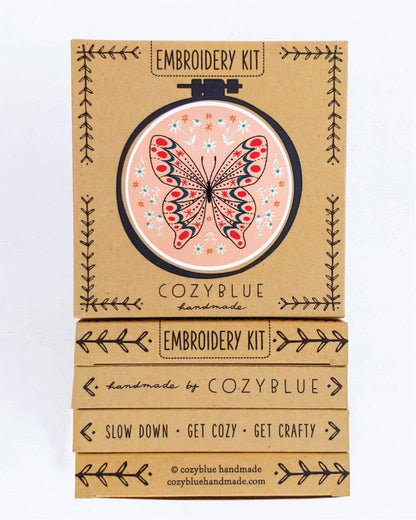 Cozyblue Butterfly Embroidery Kit - Paradise Fibers