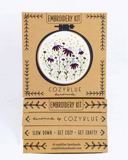 Cozyblue Coneflower Magic Embroidery Kit - Paradise Fibers