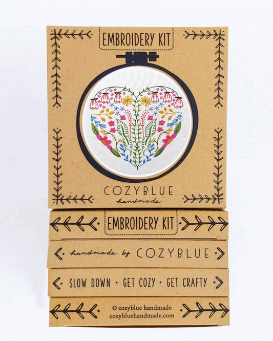 Cozyblue Full Heart Embroidery Kit - Paradise Fibers