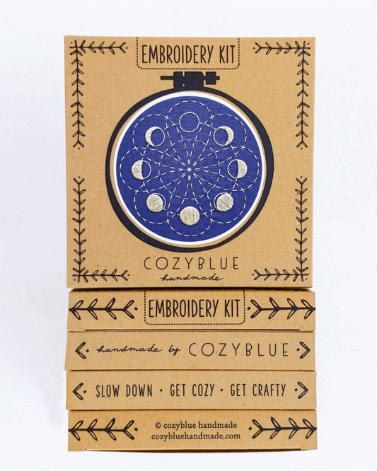 Cozyblue Lunar Blossom Embroidery Kit - Paradise Fibers