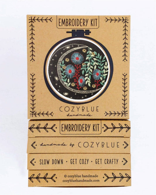 Cozyblue Night Garden Embroidery Kit - Paradise Fibers