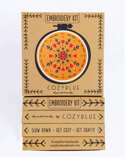 Cozyblue Tangerine Mandala Embroidery Kit - Paradise Fibers