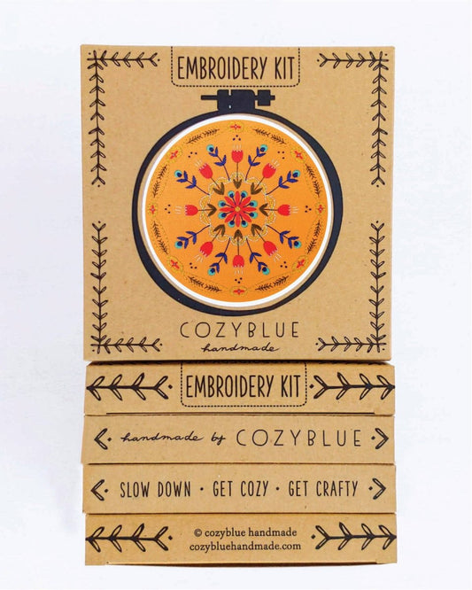 Cozyblue Tangerine Mandala Embroidery Kit - Paradise Fibers