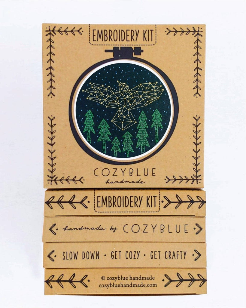 Cozyblue The Crow Embroidery Kit - Paradise Fibers
