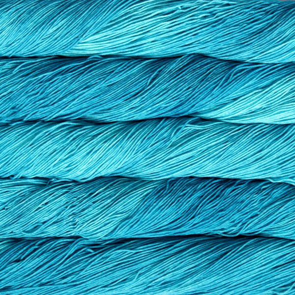 Malabrigo Sock Yarn in Cian - a tonal cyan blue colorway