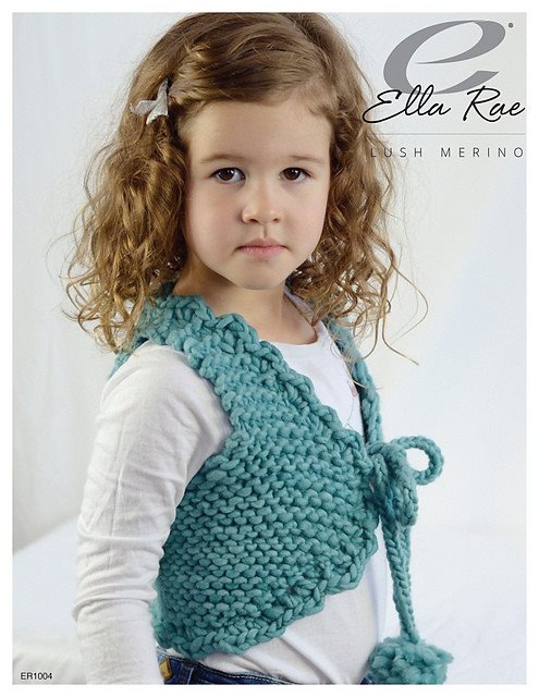 Ella Rae Emmie Pompom Vest Pattern - Paradise Fibers