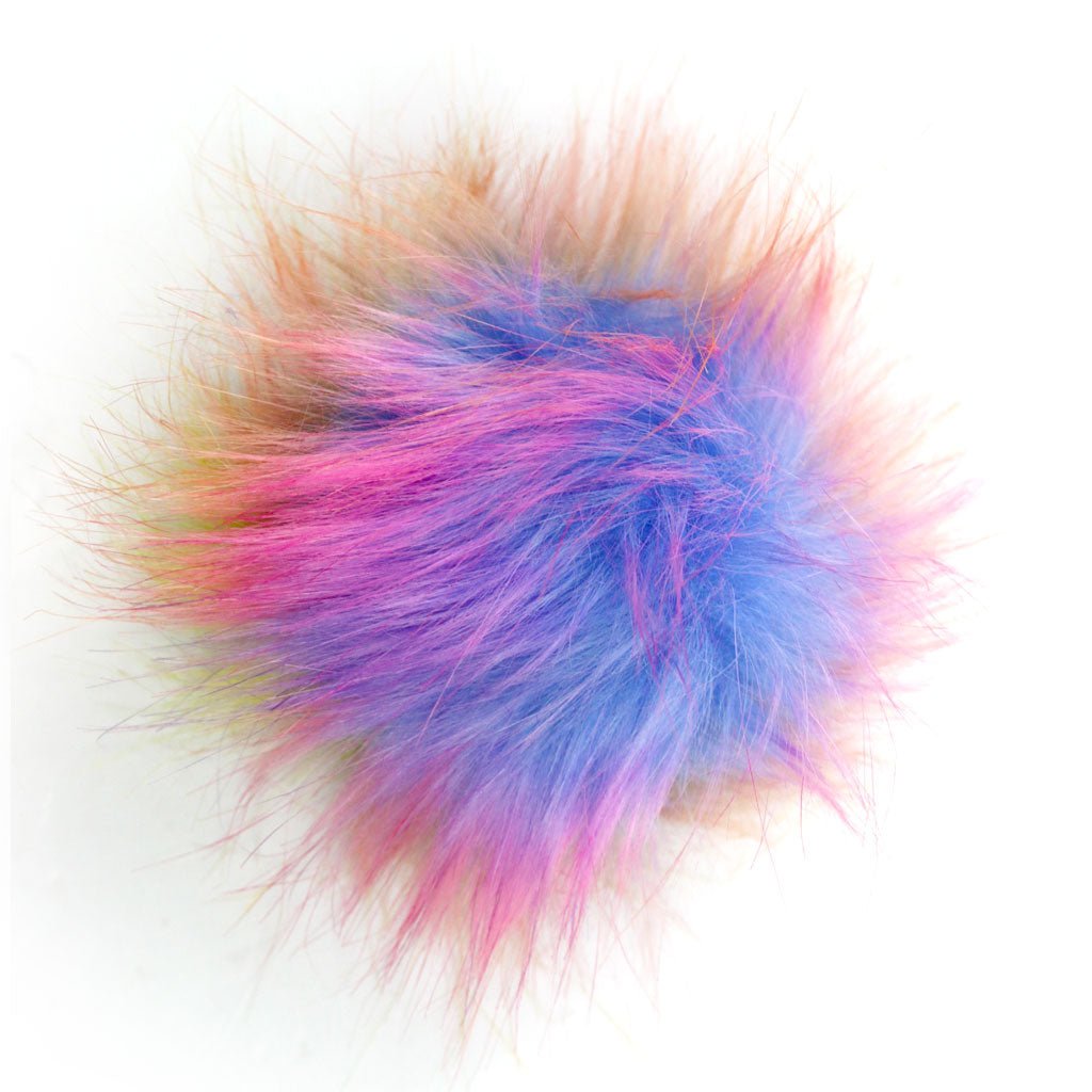 Faux Fur Pom Poms - 3" - Paradise Fibers