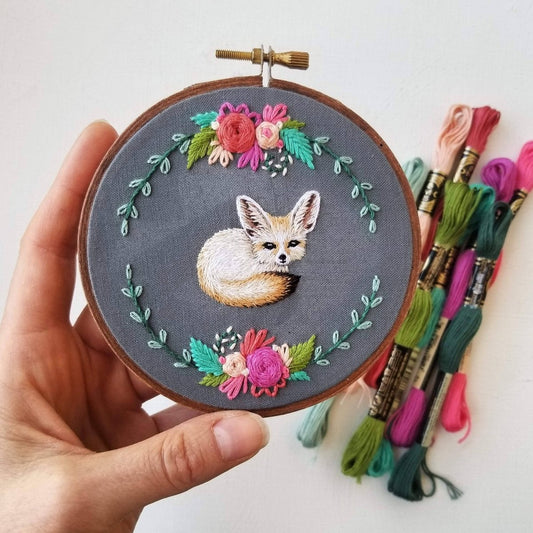 Fennec Fox Embroidery Kit - Paradise Fibers