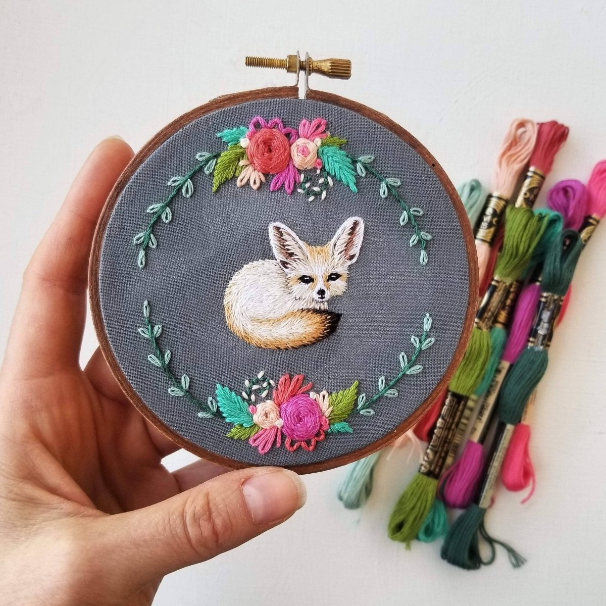 Fennec Fox Embroidery Kit - Paradise Fibers