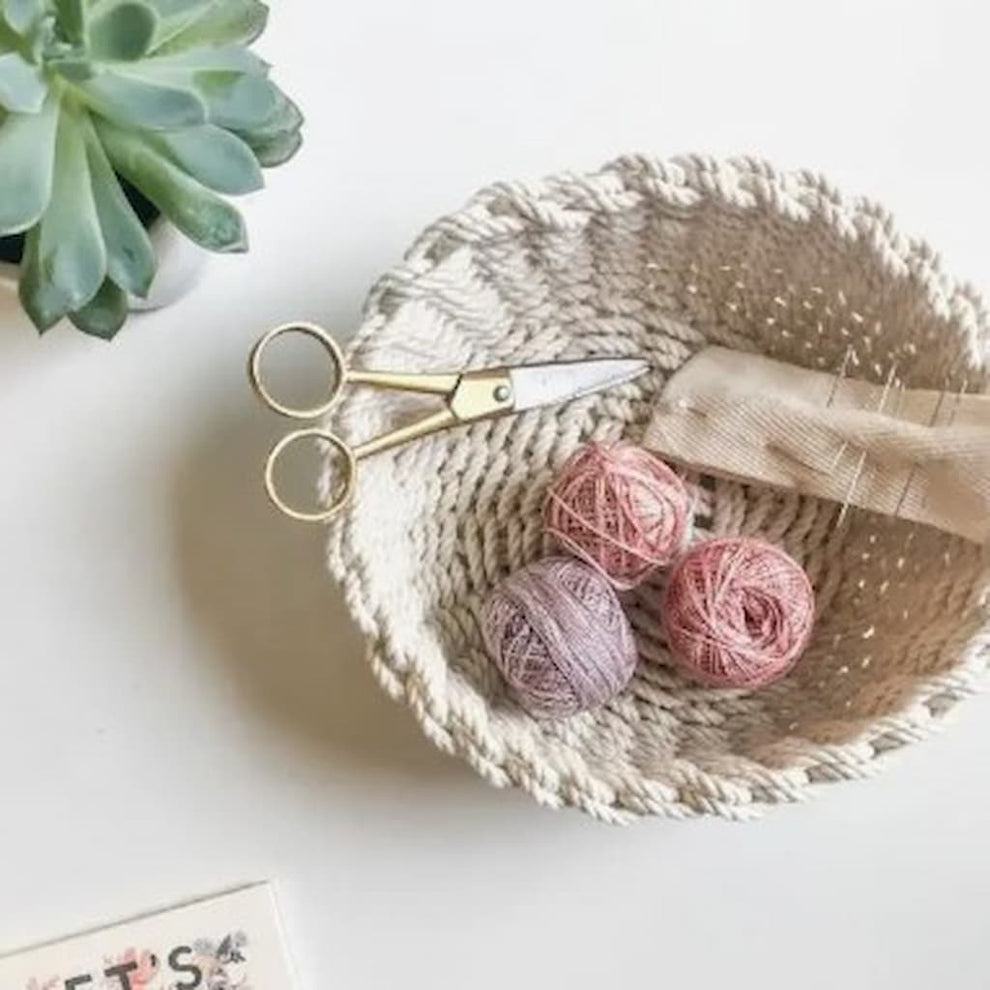 Flax and Twine Twined Woven Rope Bowl Kit