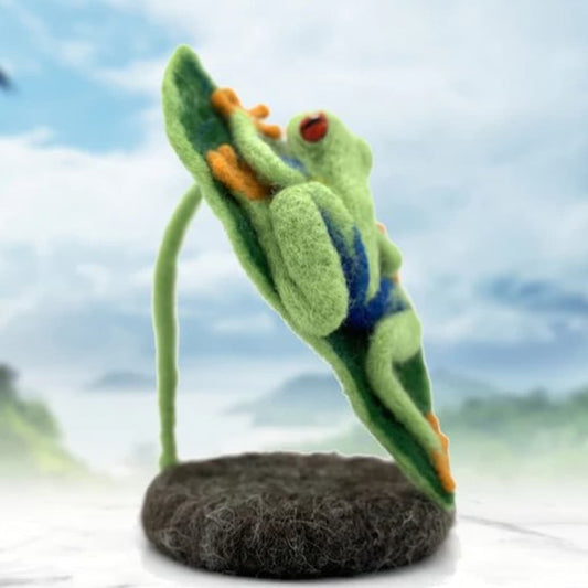 Fonzo the Frog Needle Felting Kit - Paradise Fibers