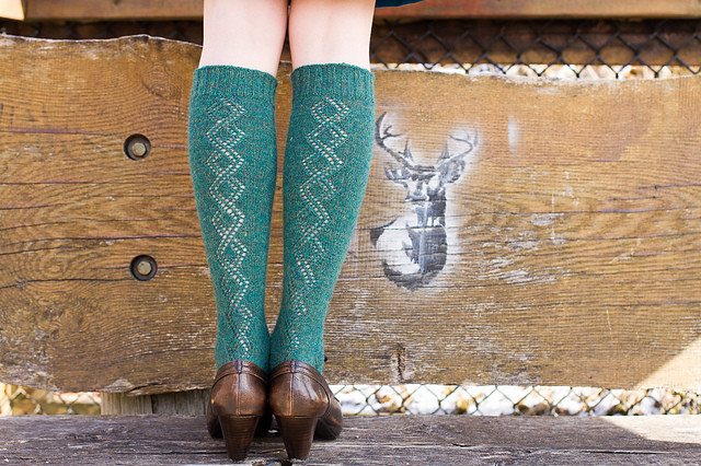 GALLIUM KNEE SOCKS Pattern by Juniper Moon Farms - Leaflet - Paradise Fibers