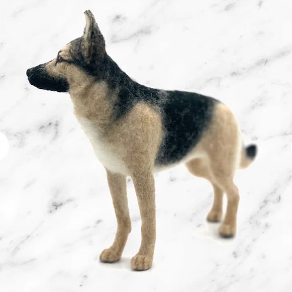 Georgi the German Shepherd Dog Needle Felting Kit - Paradise Fibers