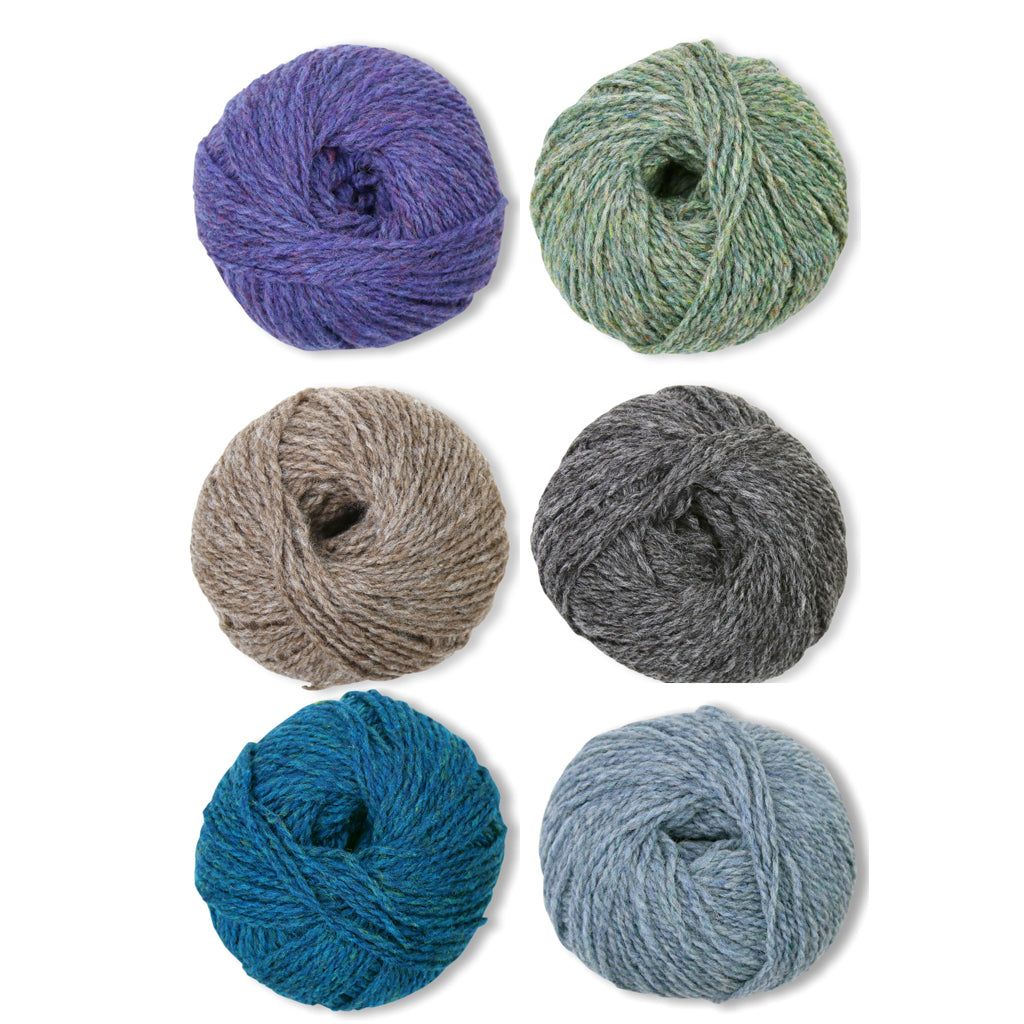 Pyukkleen Cowl Kit in Shetland Heather-Kits-Sapphire Blossewems-