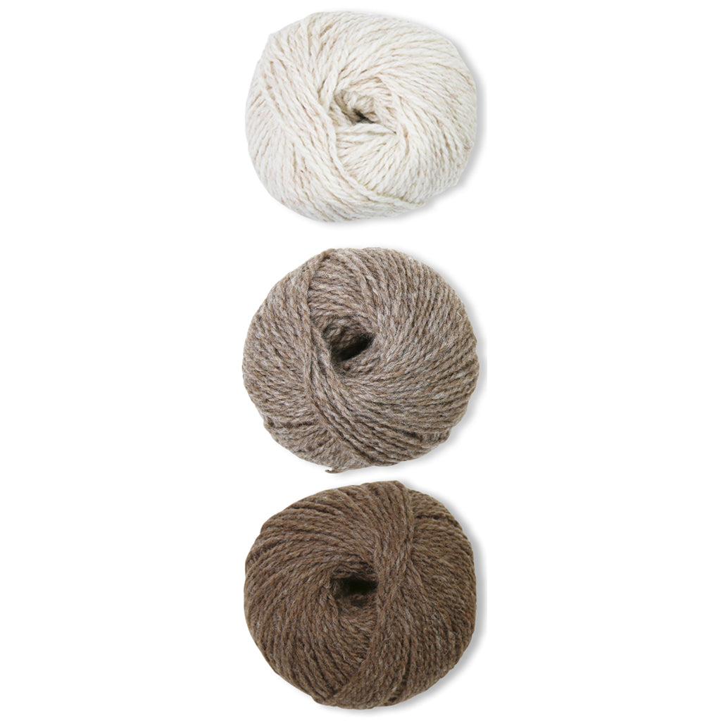 Humboldt Hallows Mittens Kit in Shetland Heather-Kits-Natural Browns-
