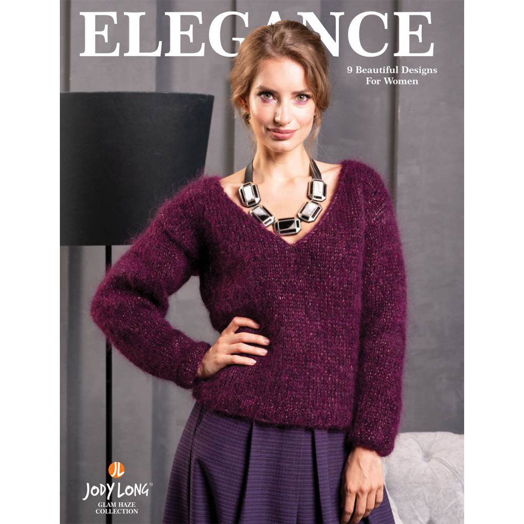 The cover of Jody Long's book, Elegance 9 Beautiful Designs for Women.