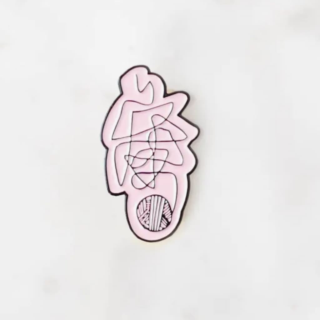 K2TOG CLUB Enamel Pins - Paradise Fibers