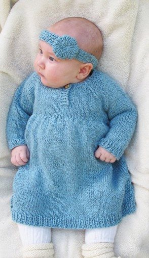 Knitting Pure & Simple Baby Dress Pattern - Paradise Fibers