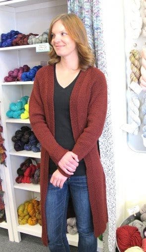 Knitting Pure & Simple Top Down Long Open Cardigan Pattern - Paradise Fibers
