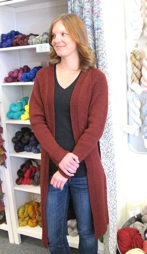Knitting Pure & Simple Top Down Long Open Cardigan Pattern - Paradise Fibers
