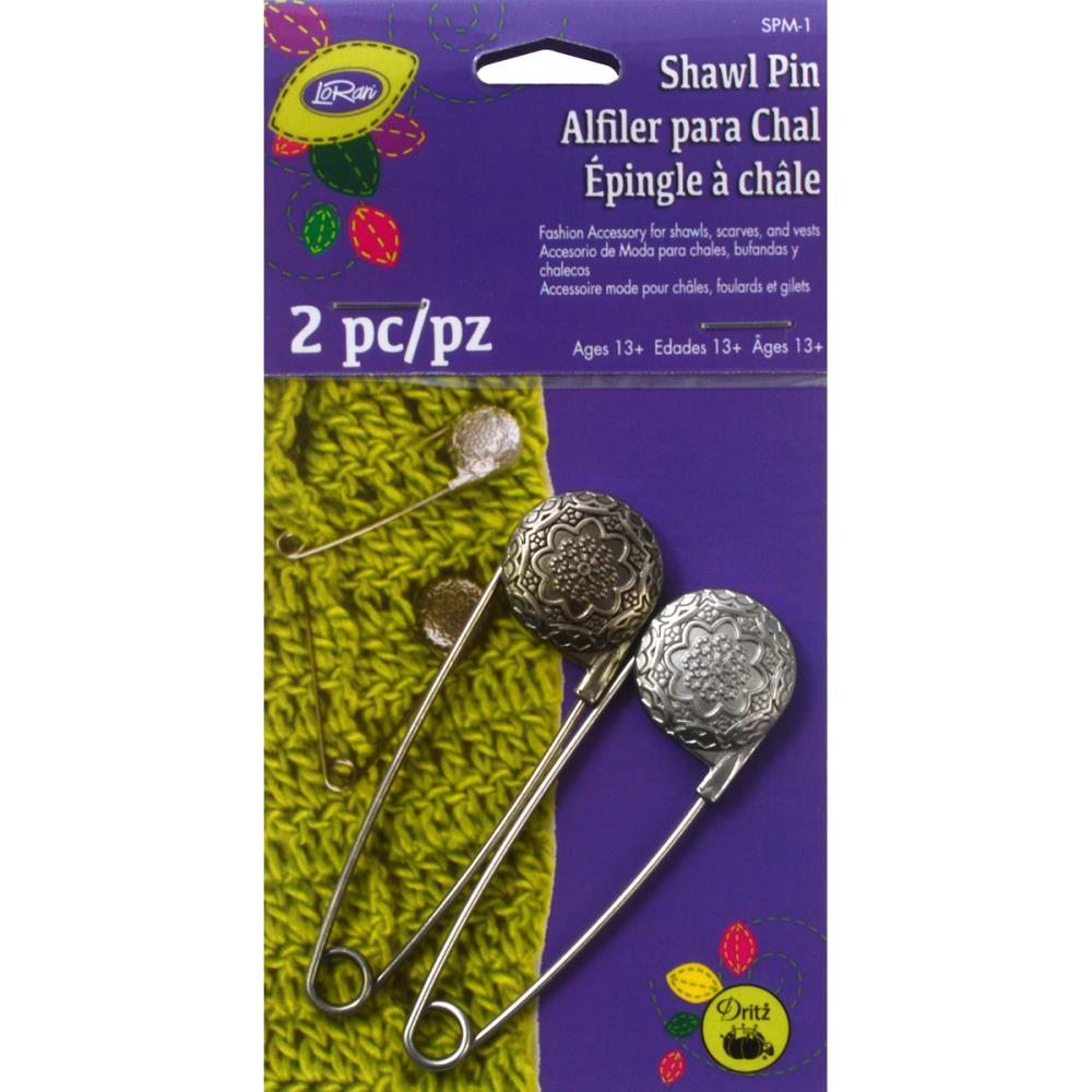LoRan Metal Shawl Pin - 2 Pack - Paradise Fibers