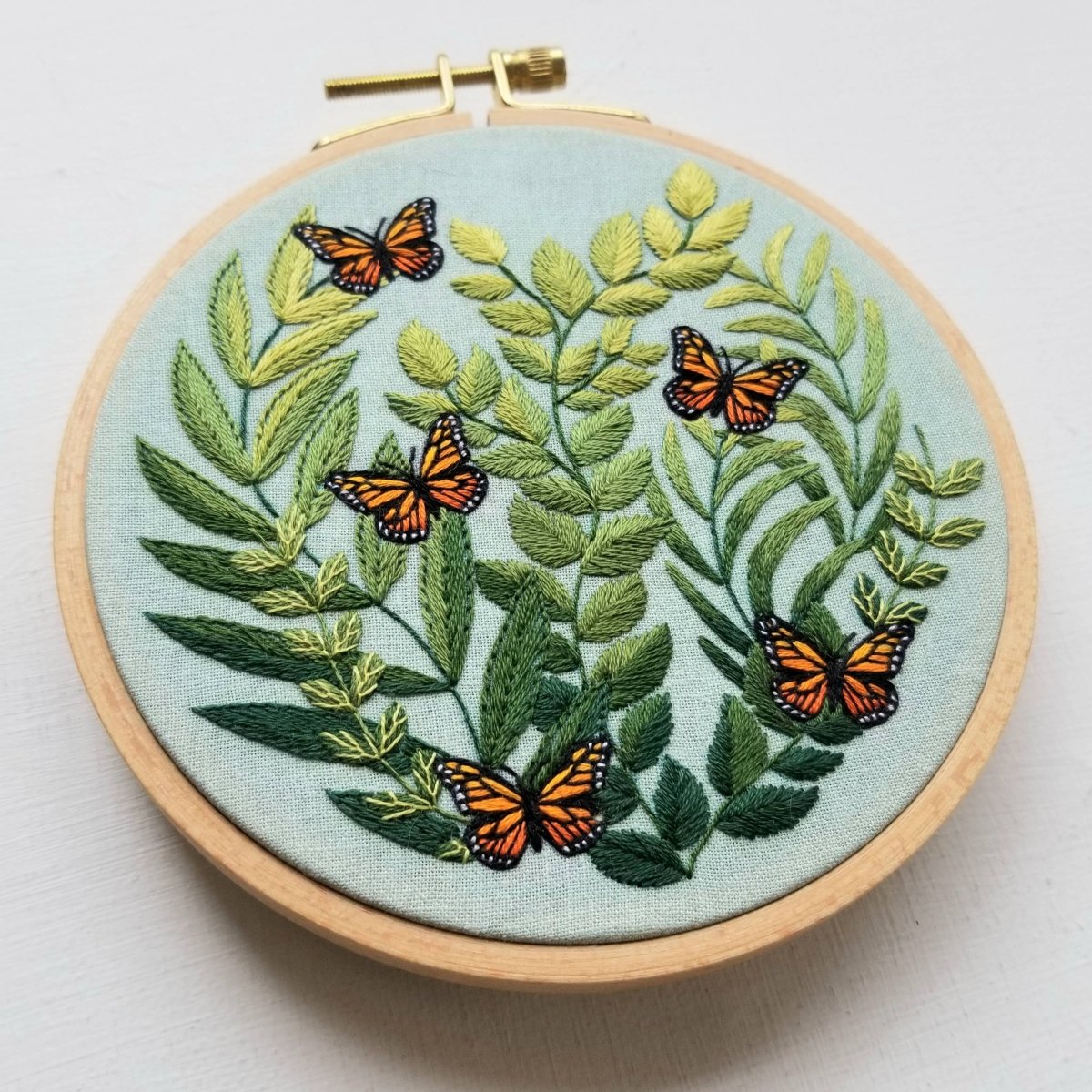 "Love Grows" butterfly hand embroidery kit - Paradise Fibers