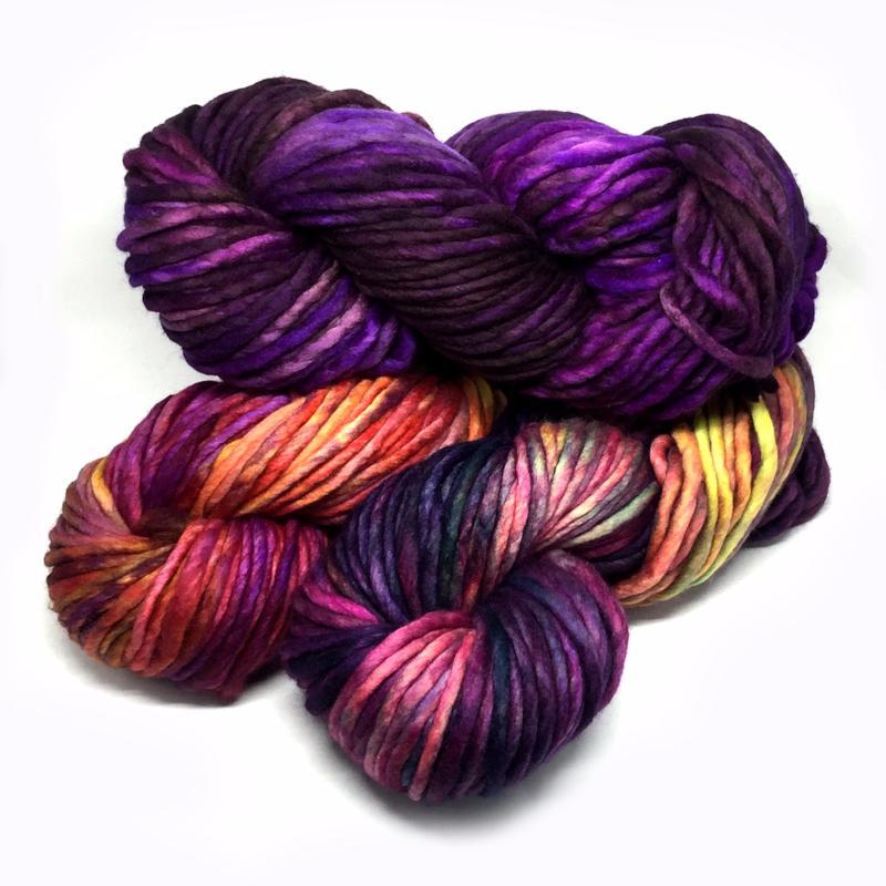 Malabrigo Rasta Yarn. A chunky, single plied merino wool yarn 