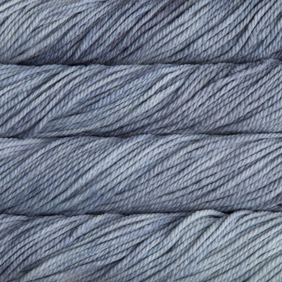 Malabrigo Chunky Yarn in Polar Morn- a tonal light grey colorway