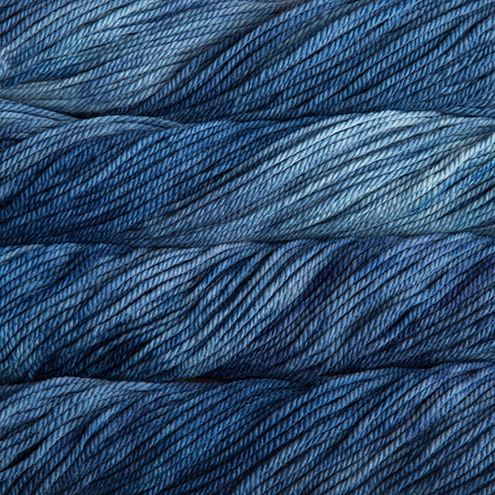 Malabrigo Chunky Yarn in Stone Blue - a gradient white to blue colorway