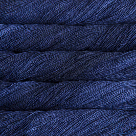 Malabrigo Sock Yarn in Cote D'azure - a variegated denim blue colorway