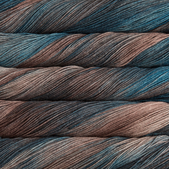 Malabrigo Sock Yarn in Persia - a faded blue and tan colorway