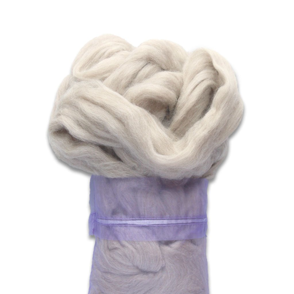 Mixed BFL and Tussah Silk Blend - Downy Downpour - Paradise Fibers