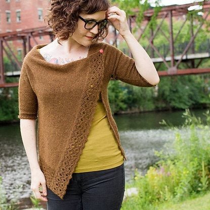 MOSSERY CARDIGAN Pattern by Juniper Moon Farm - Leaflet - Paradise Fibers