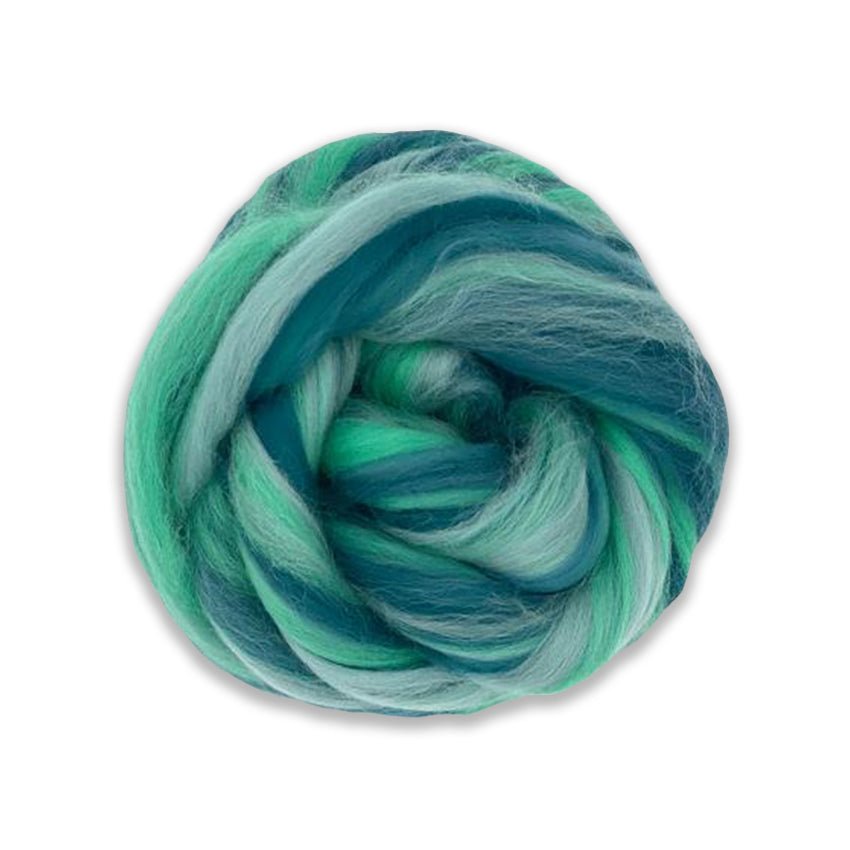 Multi Colored Merino Wool Top - Northern Lights - Paradise Fibers