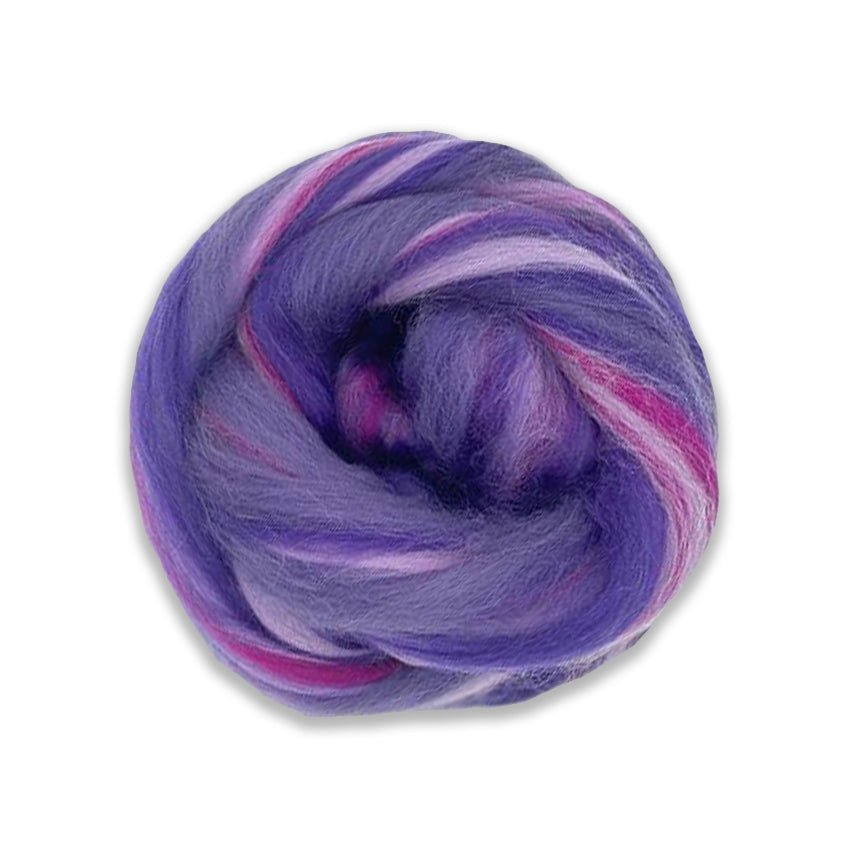 Multi Colored Merino Wool Top - Northern Lights - Paradise Fibers