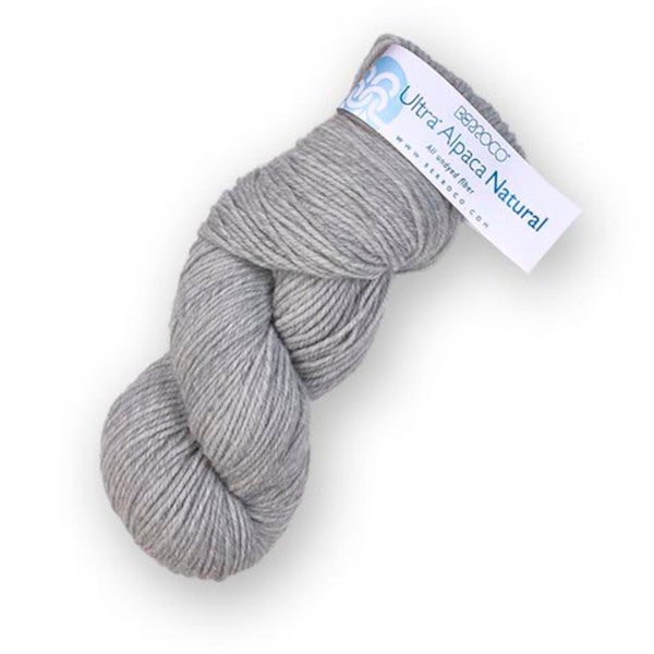 A skein of Berroco's Ultra Alpaca Natural worsted yarn.