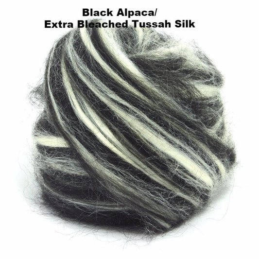 Paradise Fibers Alpaca/Tussah Silk Tops - 1oz - Paradise Fibers