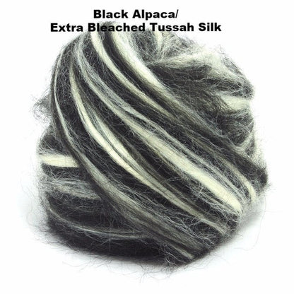 Paradise Fibers Alpaca/Tussah Silk Tops - 1oz - Paradise Fibers