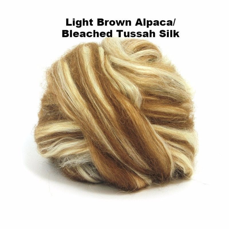 Paradise Fibers Alpaca/Tussah Silk Tops - 1oz - Paradise Fibers