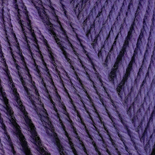 Aster 33146, a bright purple skein of washable worsted weight Ultra Wool yarn.