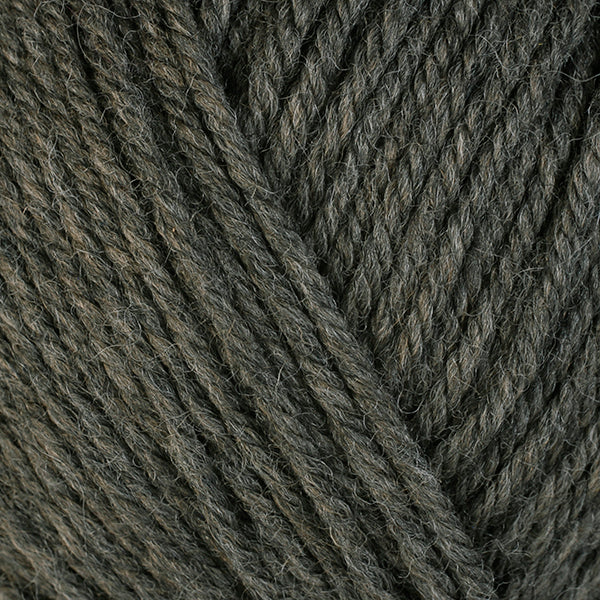 Bark 33130 a heathered grey-brown skein of washable worsted weight Ultra Wool yarn.