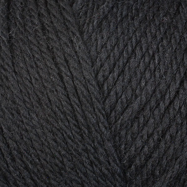 Cast Iron 8334, a black skein of washable DK weight Ultra Wool yarn.